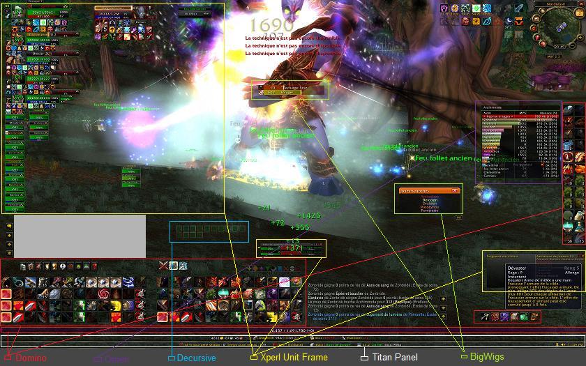 Zonbride GUI légende